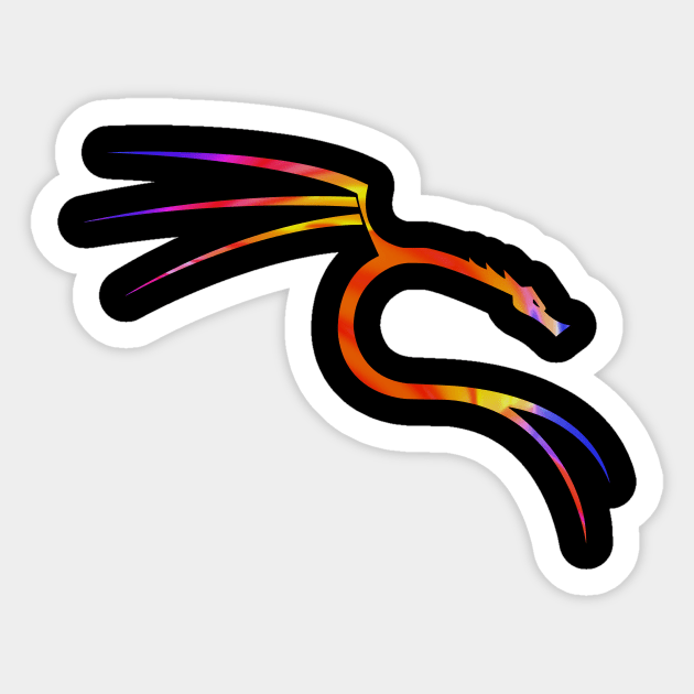 Kali Linux - Abstract Colours Sticker by cryptogeek